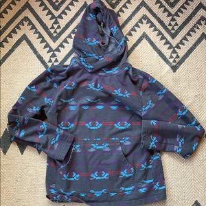 Patterned Hooded Sweatshirt